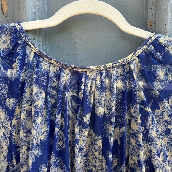 Rebecca Taylor blue silk, cotton blouse, size 6 - Picture 7 of 9